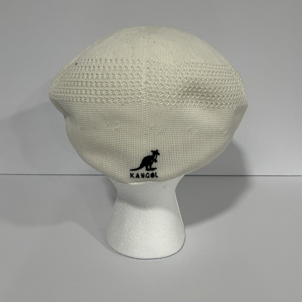 Vtg Kangol Tropic Ventair 504 Hat Mens White Newsboy Cap Large / XL